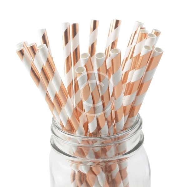 Paper Drinking Striped Straws